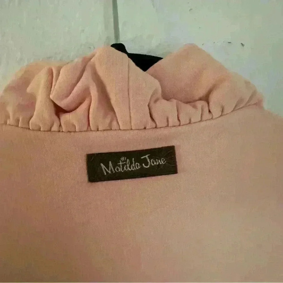 Matilda Jane Mallowcream Happy & Free Pink Ruffle Jacket Sz Sm Snap Cardiganan - Picture 3 of 6